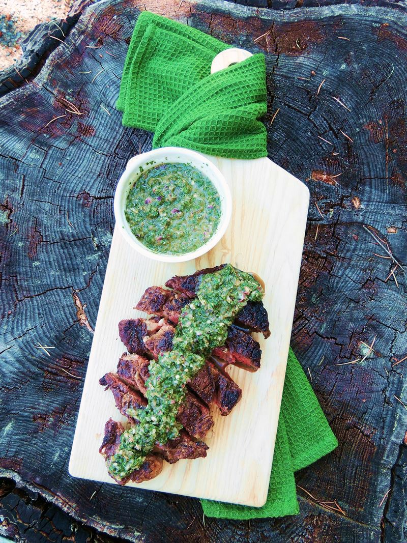 Grilled Ribeye Steaks with Roasted Jalapeno Chimichurri SundaySupper Bobbi's Kozy Kitchen