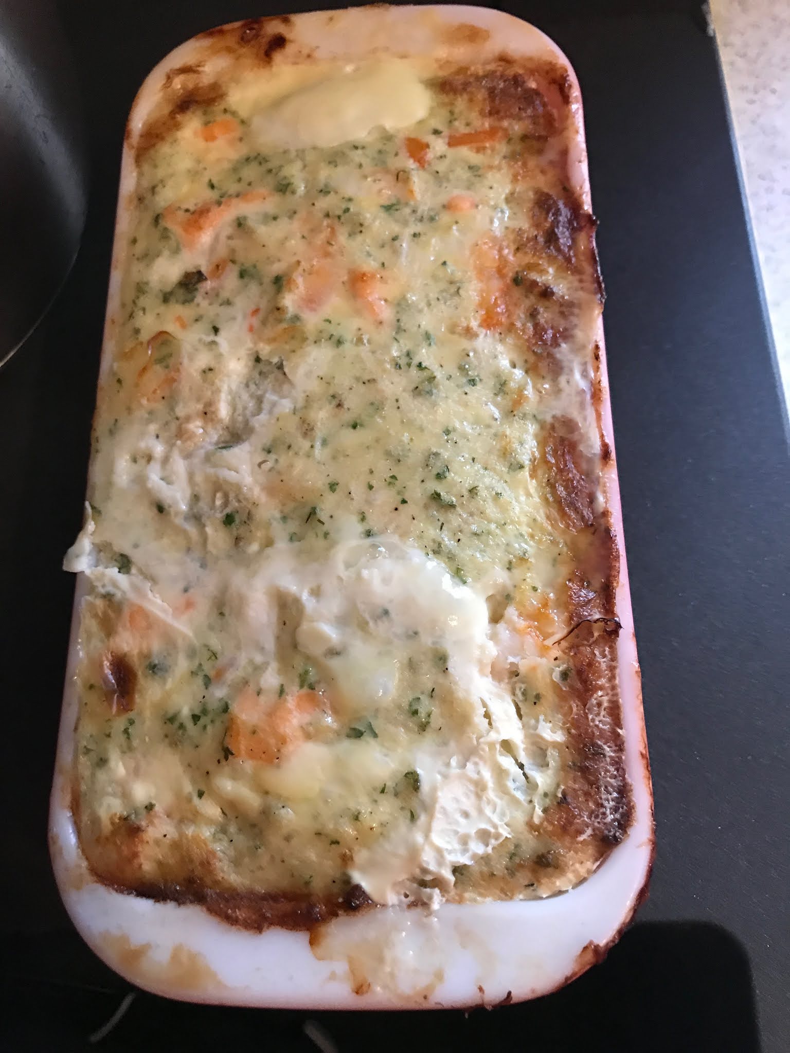 TERRINE SAUMON , SAINTJACQUES , CABILLAUD ET CREVETTES