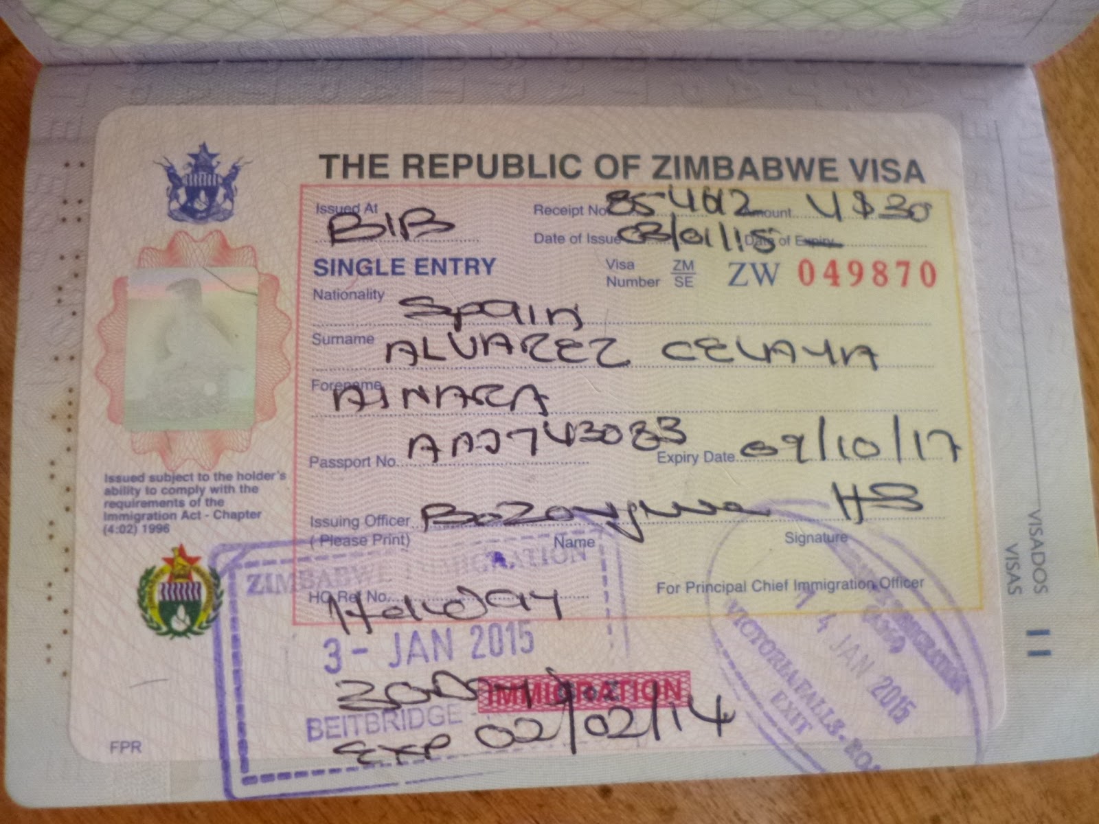 Visa and Borders in Zimbabwe.