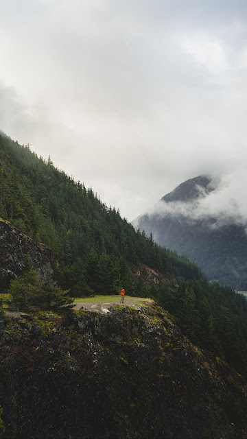 Wallpaper lonely man, nature, forest, hill, travel