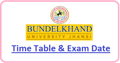 Bundelkhand University Time Table 2022