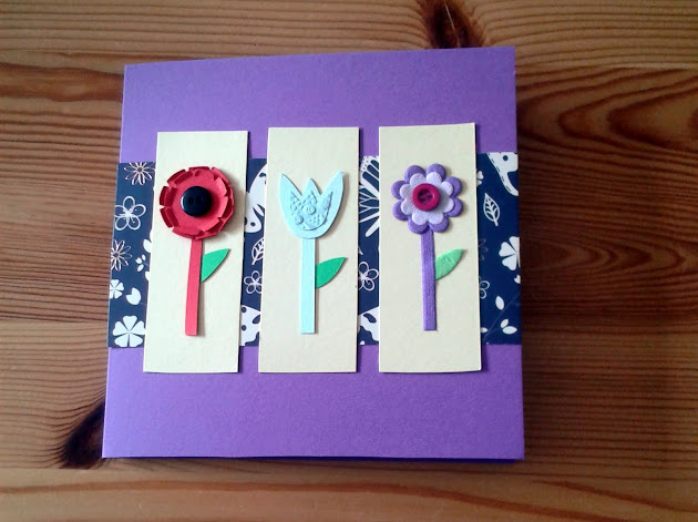 Handmade Purple Flower Card DIY