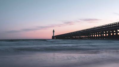 Wallpaper Ocean, Twilight, Lighthouse, Tower, Structure