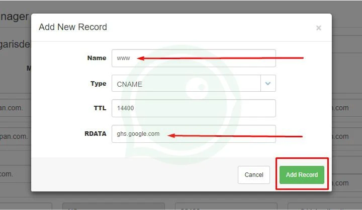 Setting CNAME pada Manage DNS domain Exabytes .com ke Blogspot