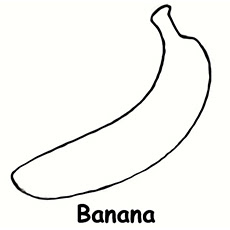 Banana coloring page 3