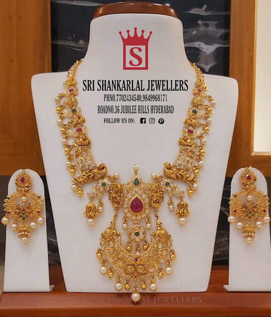Peacock Broad Necklace by Sri Shankarlal - Jewellery Designs