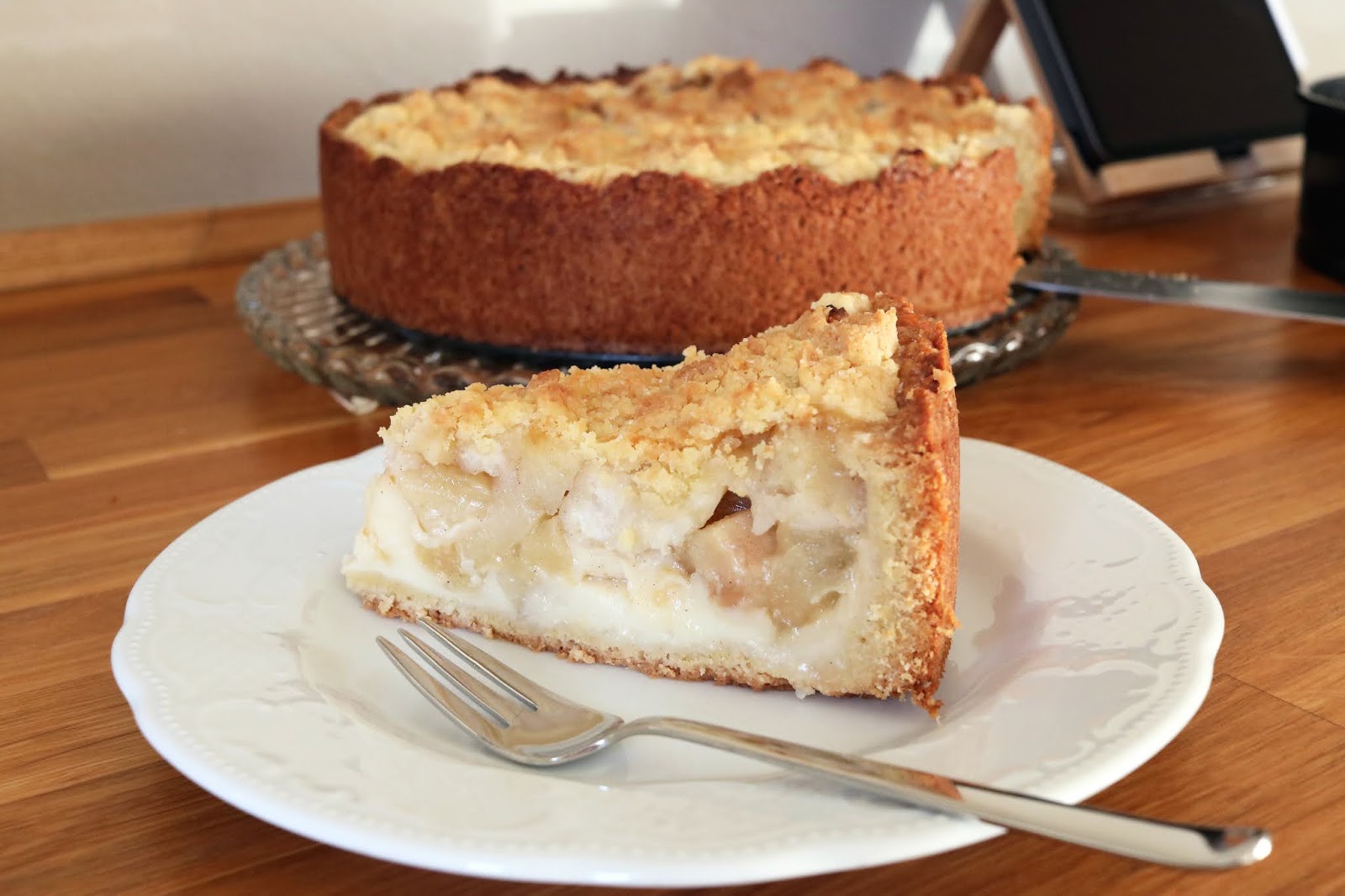 Rezept: Gedeckter Apfelkuchen mit Pudding und Streusel | Mareike Unfabulous