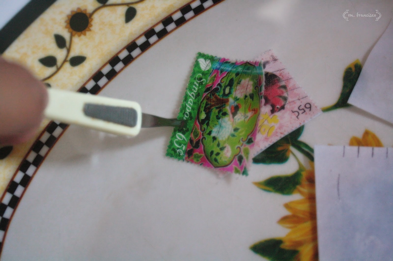 blogging micah How to Remove stamps from its envelope