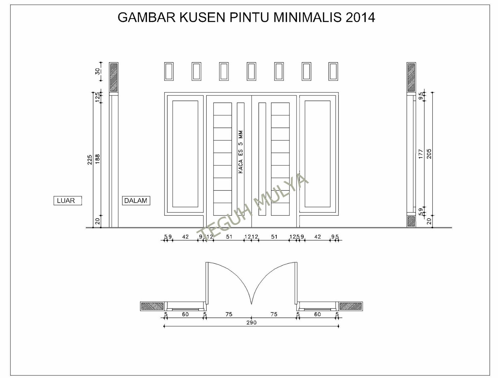 PD TEGUH MULYA Gambar kusen Pintu minimalis 