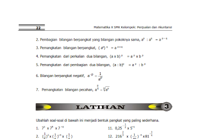 Latihan 14 Pangkat Nol Pangkat Negatif Dan Bentuk Akar Seputar Bentuk