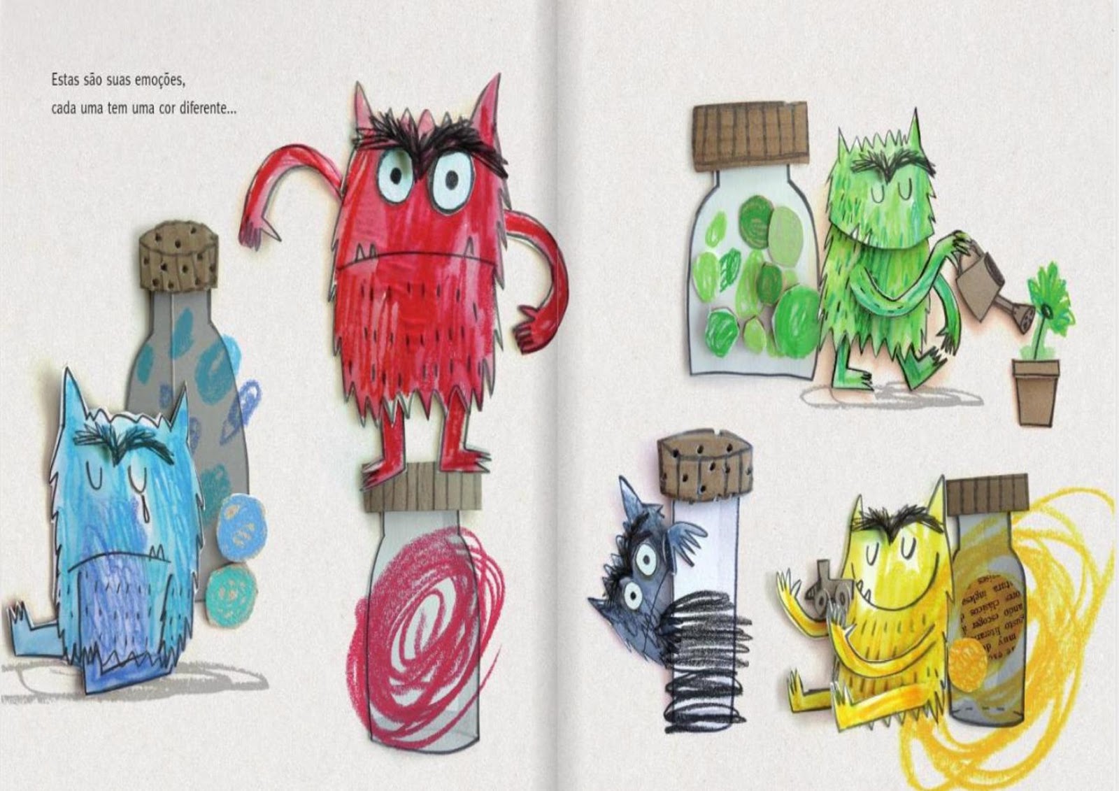 História | Monstro das Cores em desenho animado e com música