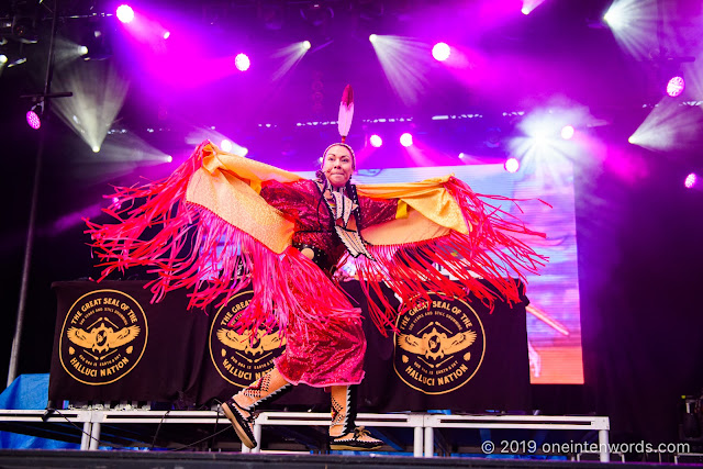 A Tribe Called Red at Riverfest Elora on Sunday, August 18, 2019 Photo by John Ordean at One In Ten Words oneintenwords.com toronto indie alternative live music blog concert photography pictures photos nikon d750 camera yyz photographer summer music festival guelph elora ontario