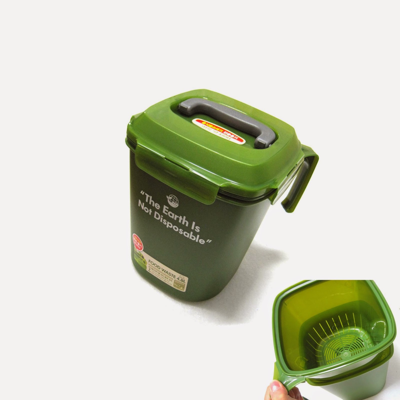 John Black Style's Korean Life New Lock&Lock Food Waste Disposal Bin Sink Garbage Sanitary Food