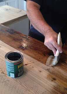 DIY Reclaimed Wood Countertop