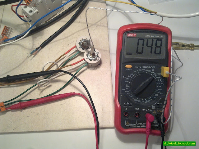 Температура внутри корпуса резистора ППБ-15 48 градусов