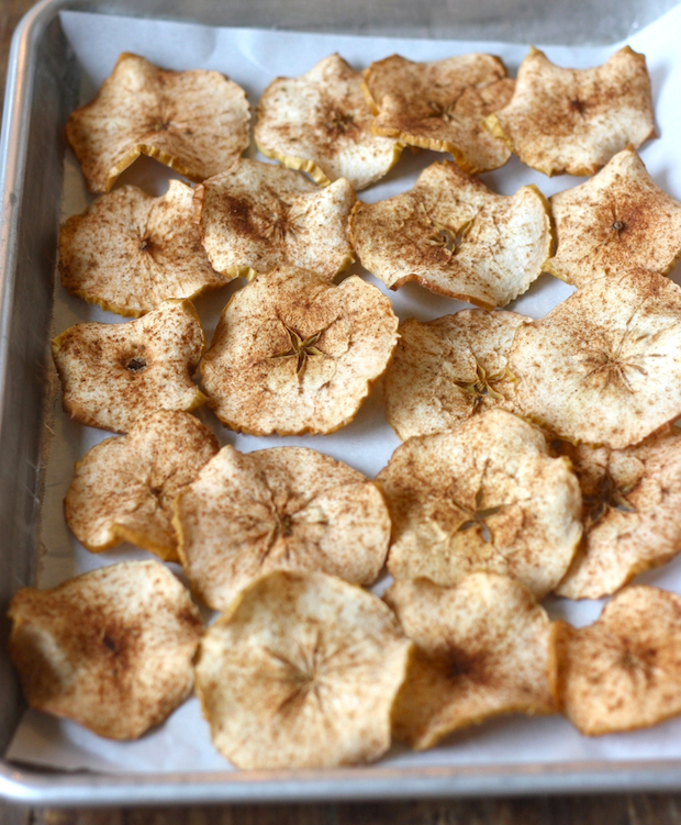 Baked Spiced Apple Chips by SeasonWithSpice.com