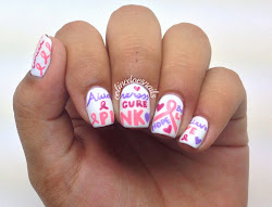 cancer breast nail nails awareness designs words acrylic mural isn across doing type
