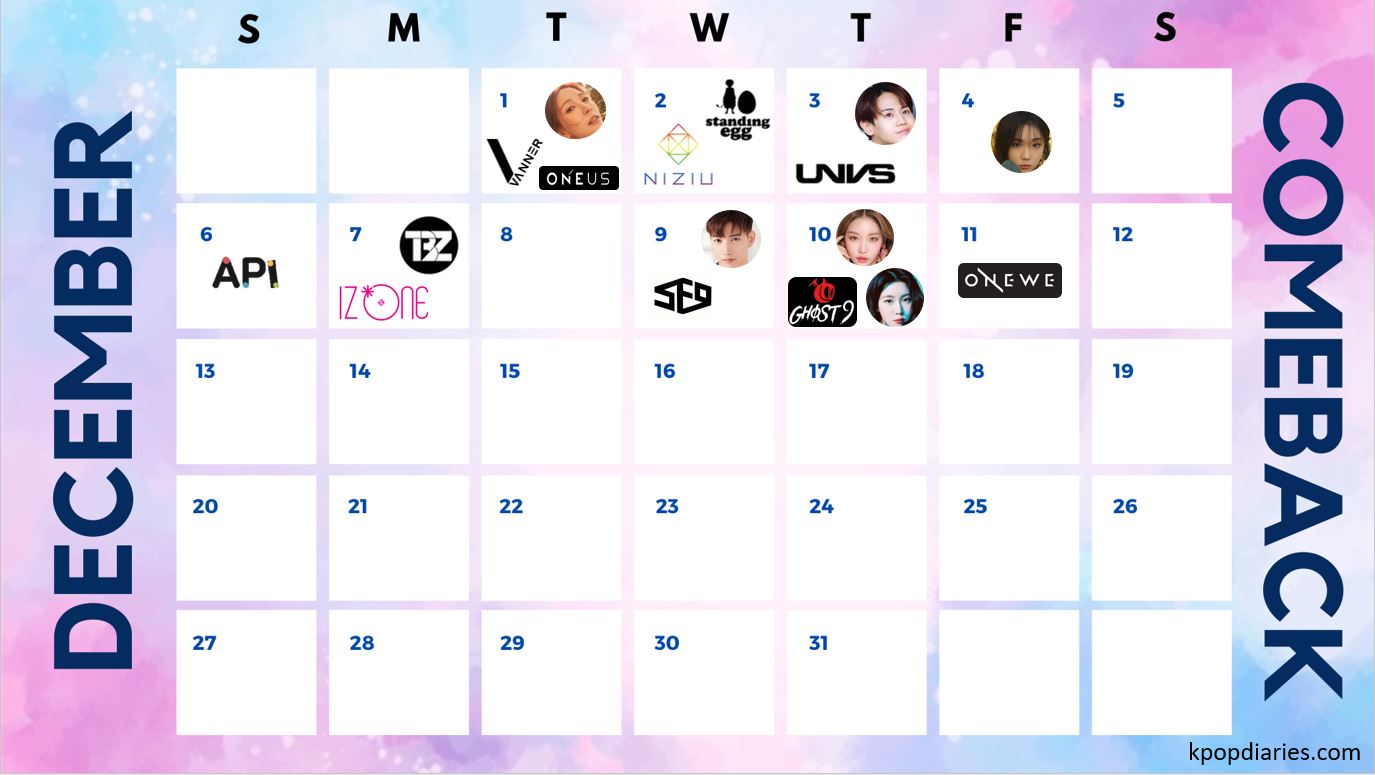 Kpop Comebacks & Debuts In December 2020