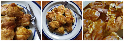 Easy oven dinner, Curry Maple Dijon Chicken Thighs.