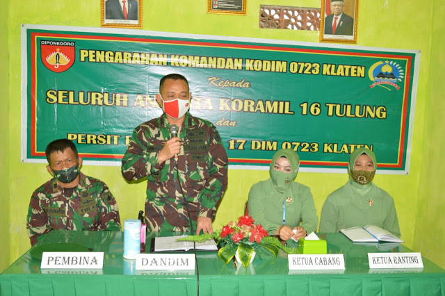 Kunjungan Kerja Ke Koramil 16/Tulung Dandim Klaten Sampaikan Pesan