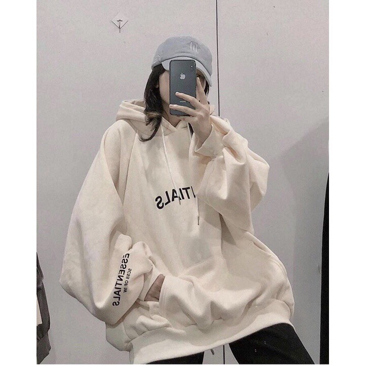 Áo hoodie ESSEN có mũ dáng rộng