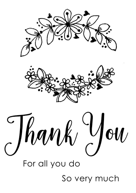 Cards by Julie: Essential Sentiments : Thank You Stamp Set