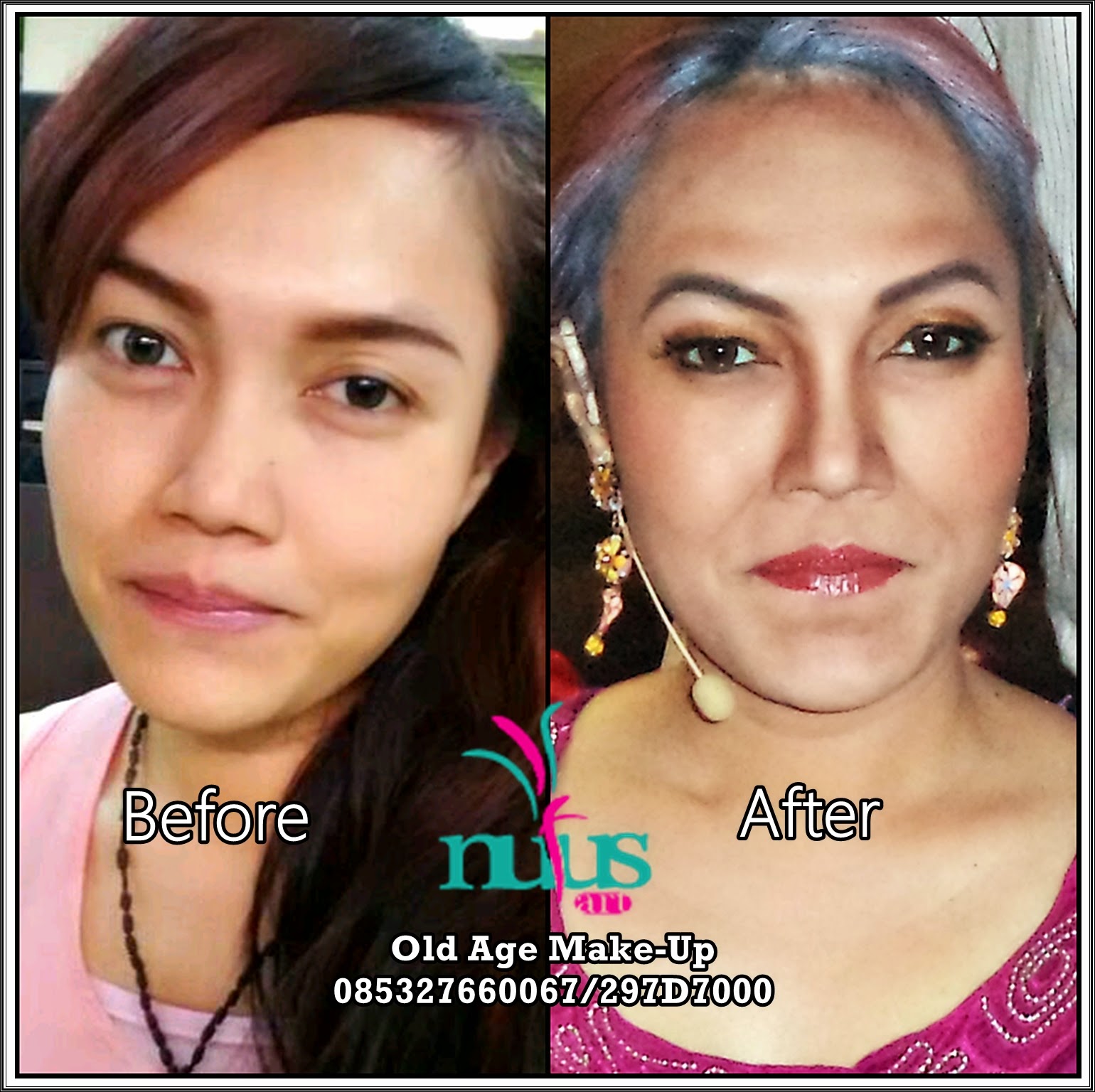 Aging Makeup atau tata rias tua oleh Nufus Art (Make up karakter