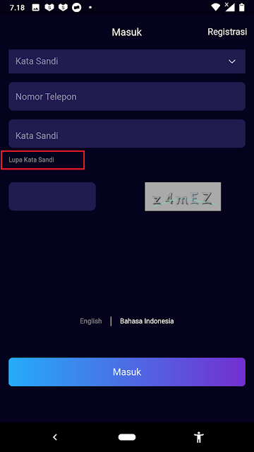 Cara Lengkap Reset atau Ganti Pasword Yang Lupa di Aplikasi Vtube