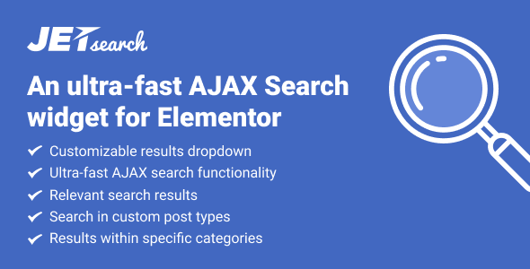 JetSearch v2.1.10 - AJAX Search widget for Elementor JetSearch v2.1.10 - AJAX Search widget for Elementor