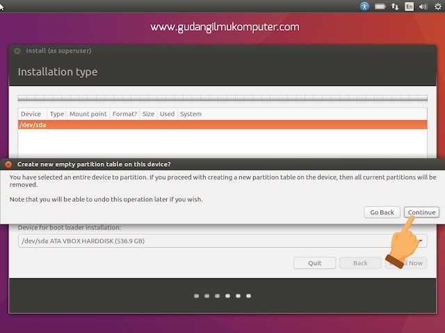 Cara Instal Ubuntu 16.04 Lengkap Dengan Gambar