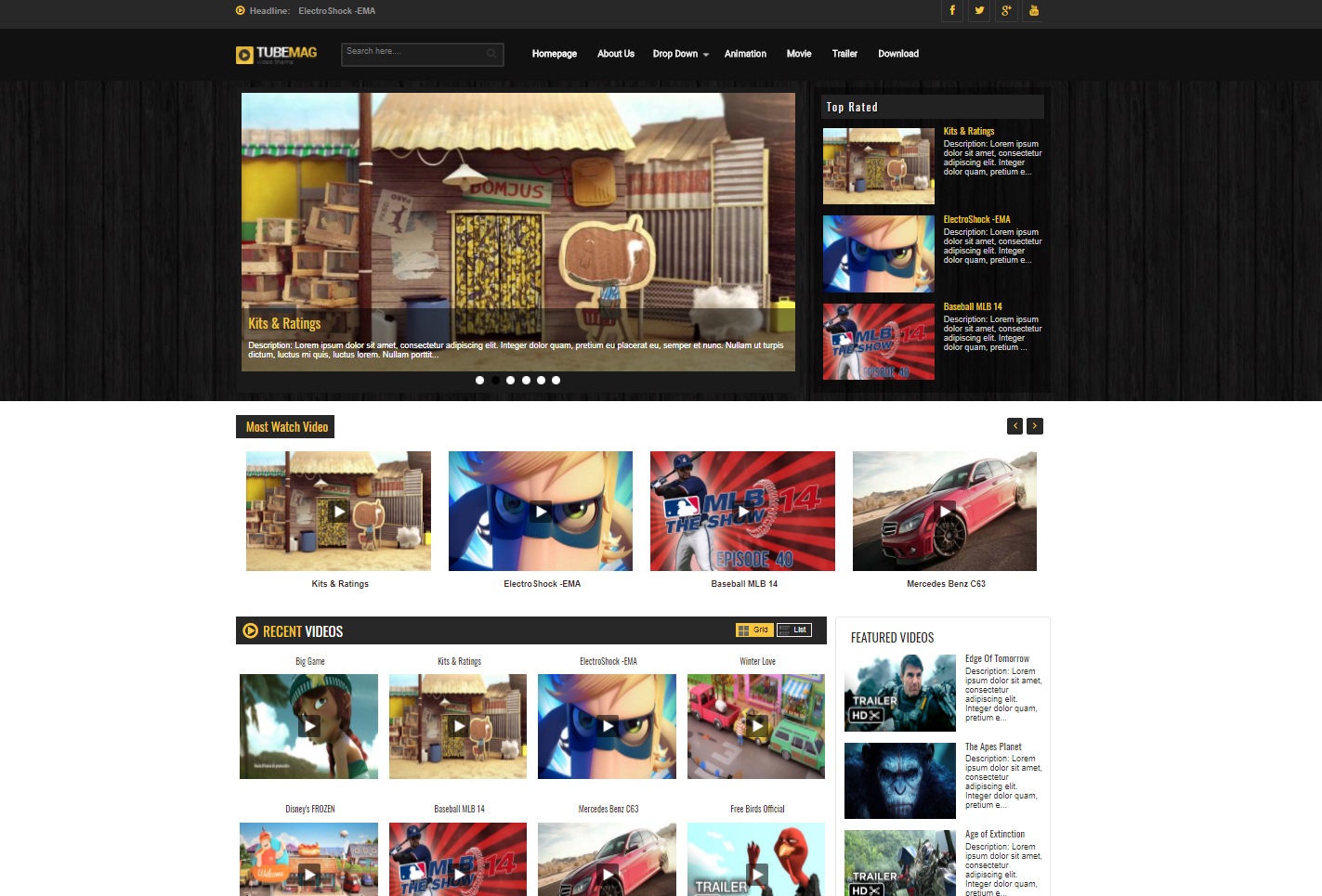 TubeMag Responsive Blogger Template