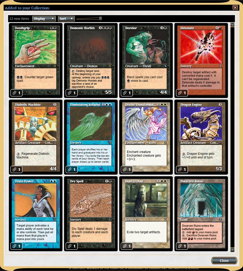 Magic the Gathering Adventures White Border MTGO as Black Border