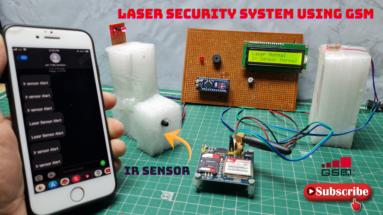 Arduino & KY008 Laser Based Security System