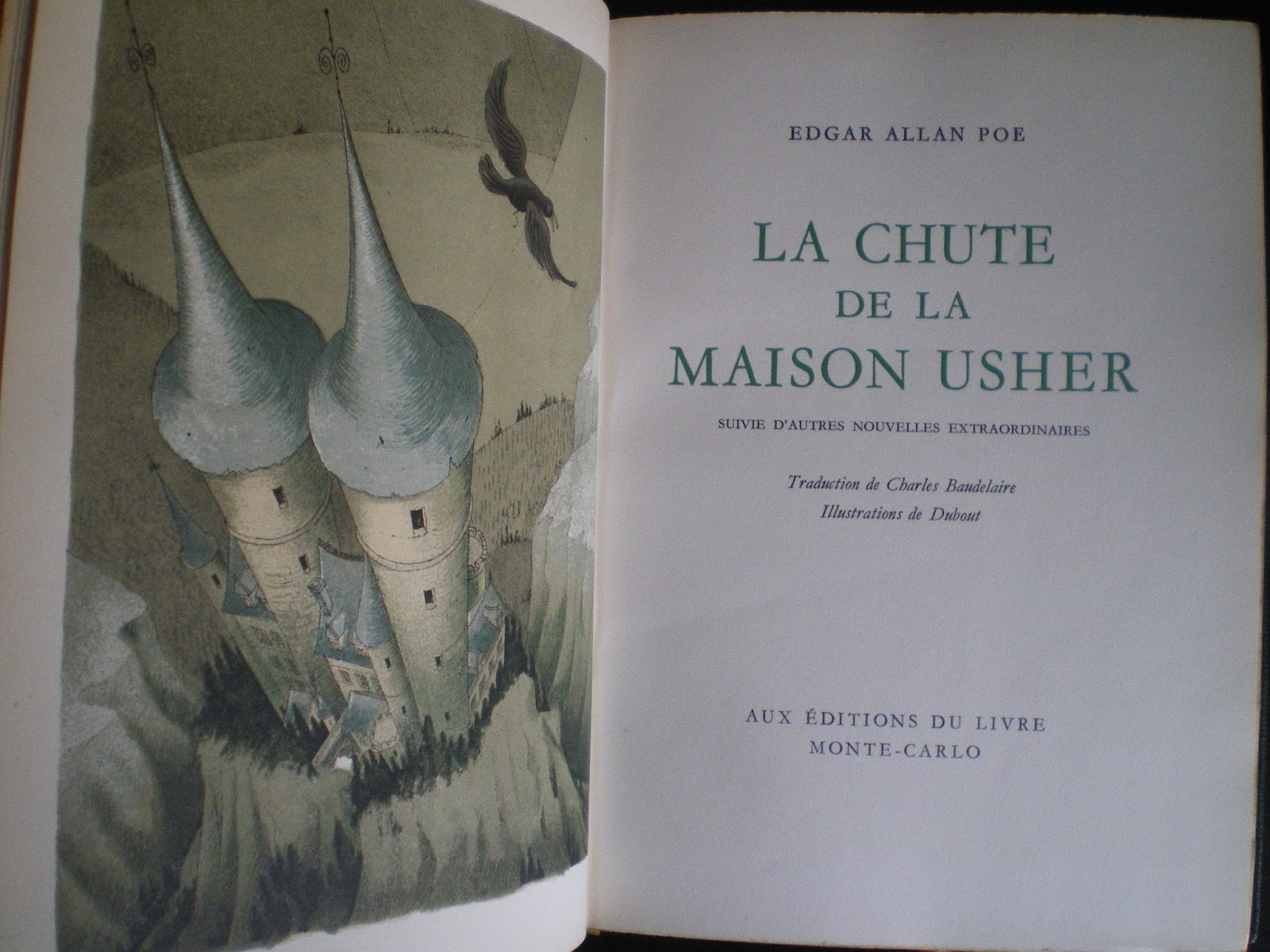 La Chute De La Maison Usher Texte Librairie Ancienne Florence Velk - Lorient: Edgar Allan POE - "La chute