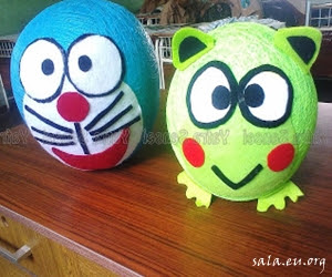 How to Make Decorative Sleeping Lamp Handicrafts From Yarns and Balloons