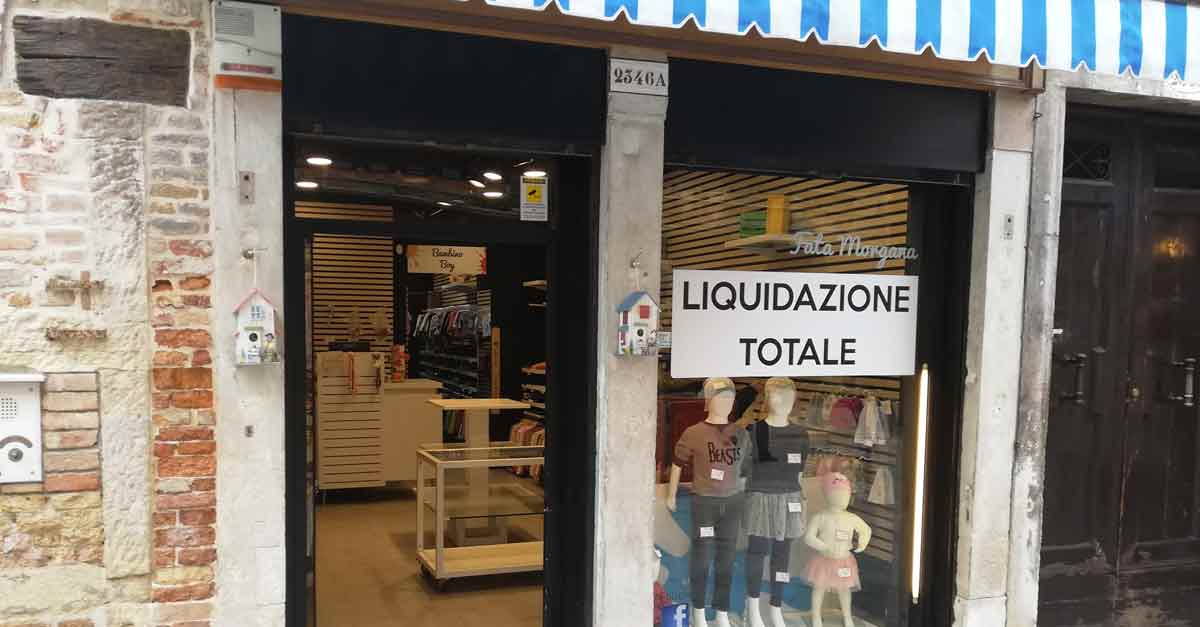 Il negozio di abbigliamento infantile Fata Morgana in Strada Nuova si avvia verso la chiusura
