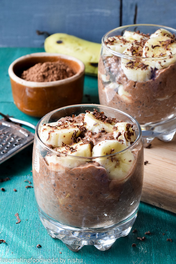 Fascinatingfoodworld Vegan Chocolate And Banana Chia Pudding