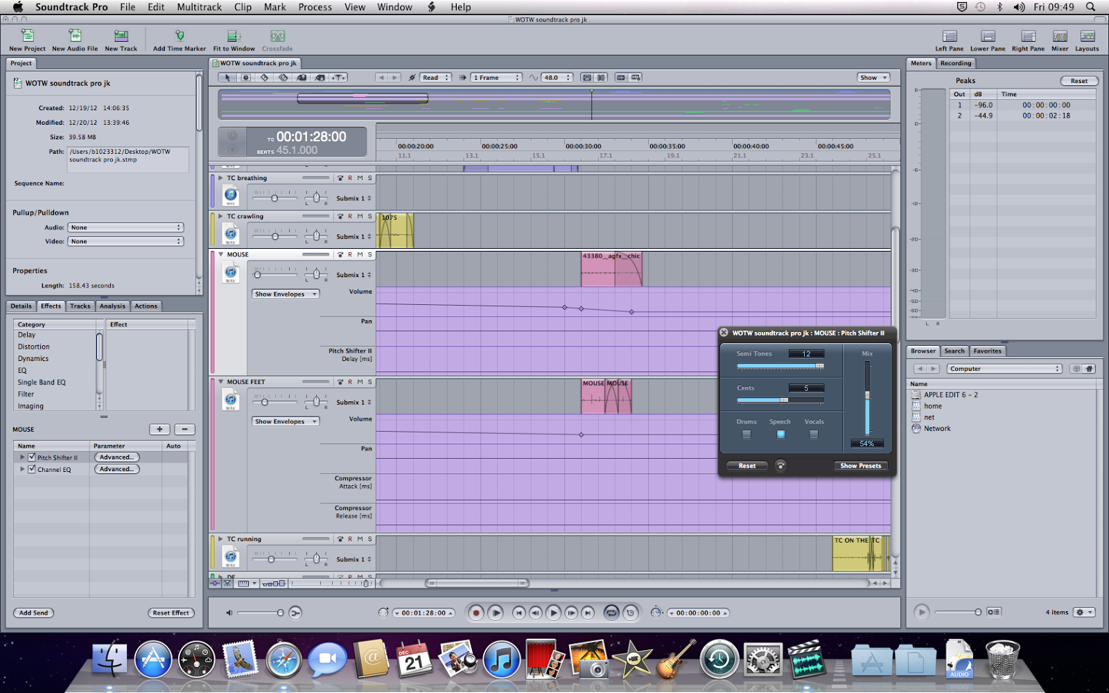 SOUND EDITING Soundtrack Pro