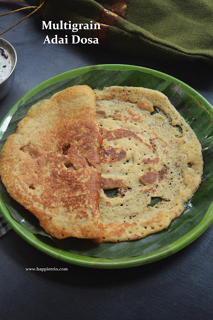 Multigrain Adai dosa Recipe | Paruppu Adai Dosa