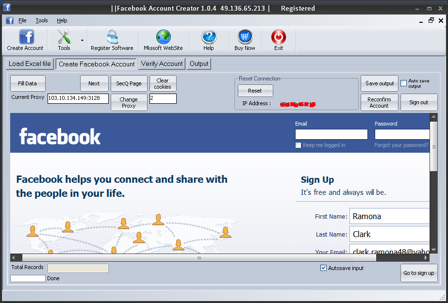 Facebook Account Creator FacebookToolz