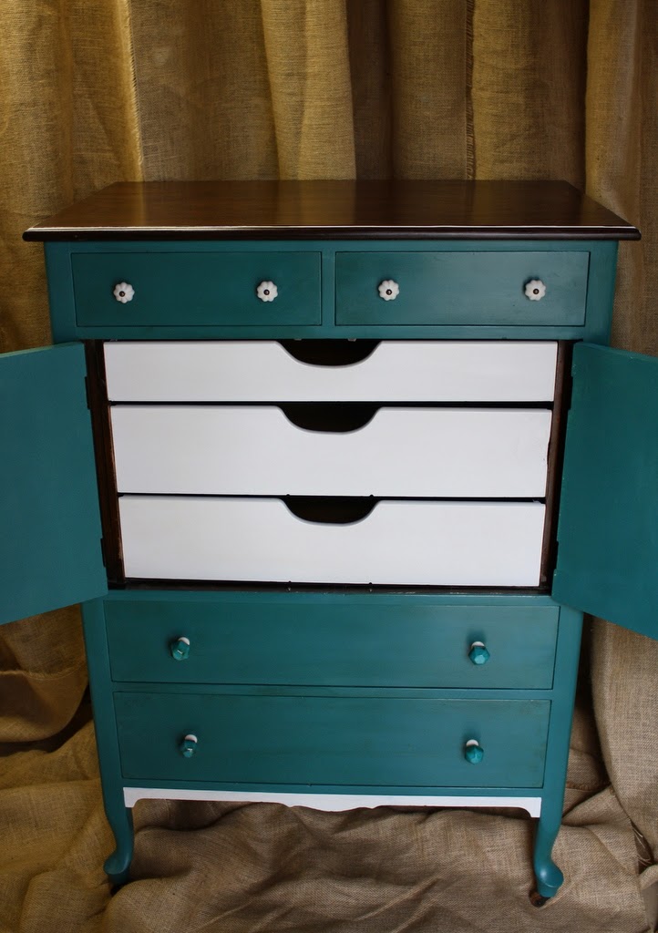 Roots and Wings Furniture Blog No. 69 Antique Teal Upright Dresser