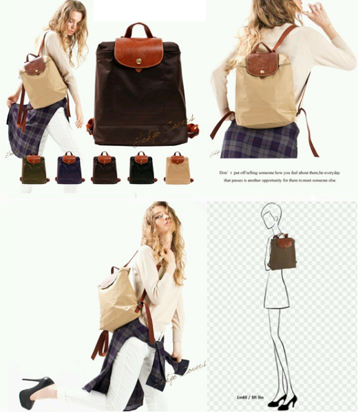 longchamp khaki backpack