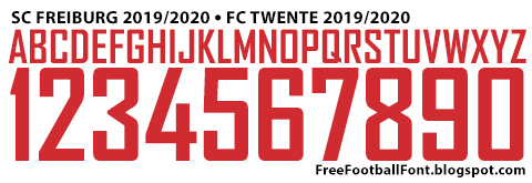 Motivering Overskyet Hæl Free Football Fonts: SC Freiburg 2019/2020 & FC Twente 2019/2020 Font