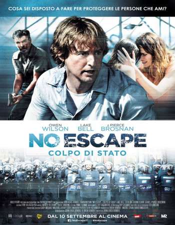 Poster Of No Escape 2015 ORG Dual Audio 300MB BRRip 480p ESubs Free Download Watch Online Worldfree4u