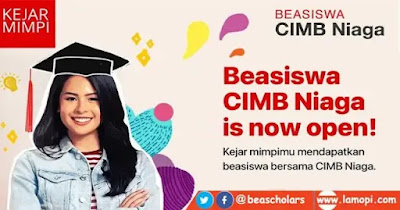  kembali membuka registrasi beasiswa Kejar Mimpi Pendaftaran Beasiswa CIMB Niaga 2023/2024 untuk Mahasiswa S1