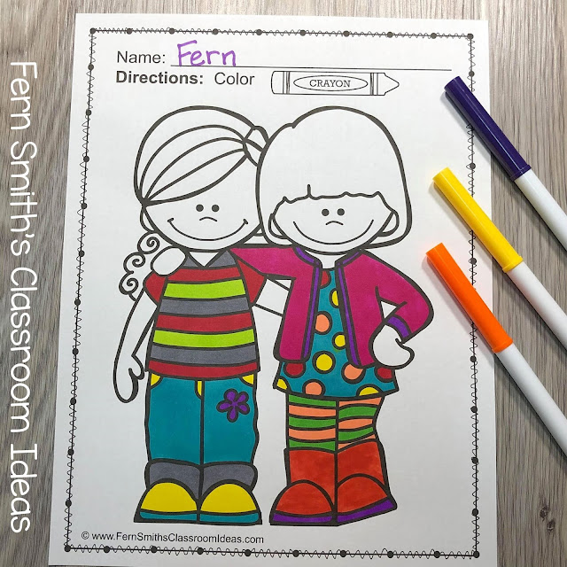 Back To School Coloring Pages and Cute Students Coloring Pages Bundle