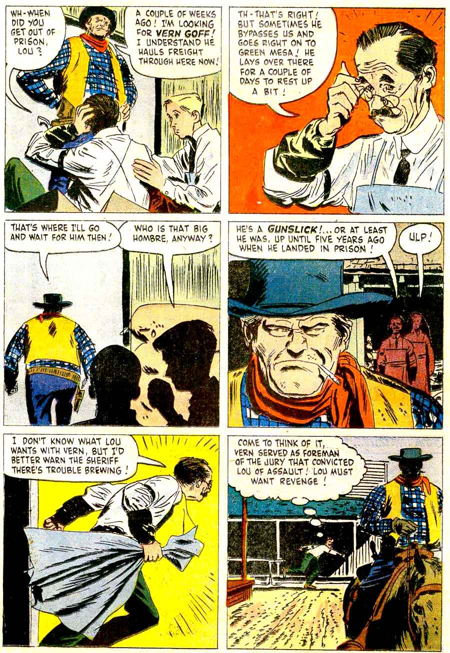 Colt .45 v1 #6 dell western 1960s silver age comic book page art by Alex Toth