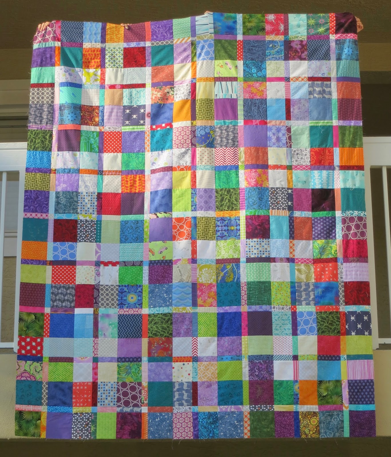 Flourishing Palms Plaidish Quilt