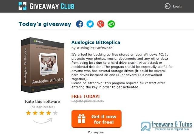 Offre promotionnelle : Auslogics BitReplica gratuit !