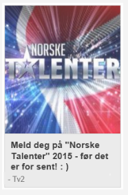 Meld dere på Norske Talenter 2015